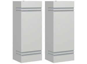 8721102455964 - Außenwandleuchten 2 Stk Silbern Edelstahl vidaXL - Silber 8721102455964 - Außenwandleuchten 2 Stk Silbern Edelstahl vidaXL - Silber