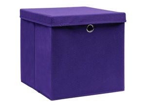 8720286087312 - 10 Stk Aufbewahrungsboxen，Werkzeugaufbewahrung mit Deckeln 28x28x28 cm Lila vidaXL