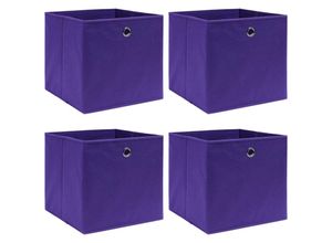 8719883891224 - Bonnevie - 4 Stk AufbewahrungsboxenWerkzeugaufbewahrung Lila 32×32×32 cm Stoff vidaXL