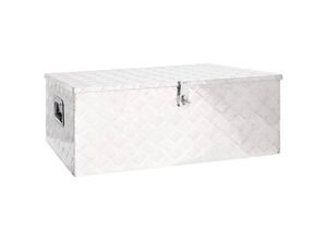 8720287132936 - Bonnevie - Aufbewahrungsbox Silbern 100x55x37 cm Aluminium vidaXL514539