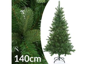 4251779123407 - Casaria® Weihnachtsbaum PE PVC inkl Ständer 140cm dunkelgrün