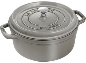 3272341030184 - Bräter STAUB Cocotte Töpfe Gr 84 l + Ø 30 cm + Höhe 19 cm grau (graphit grau) robust langlebig perfekte Hitzeverteilung Aromaregen-Deckel