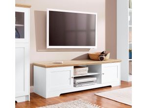 4067474919753 - Lowboard HOME AFFAIRE Nanna Sideboards Gr B H T 158 cm x 46 cm x 39 cm weiß (weiß sonoma eiche) Lowboards mit einer Eichen-Optik Oberfläche in zwei unterschiedlichen Breiten 4067474919753 - Lowboard HOME AFFAIRE Nanna Sideboards Gr B H T 158 cm x 46 cm x 39 cm weiß (weiß sonoma eiche) Lowboards mit einer Eichen-Optik Oberfläche in zwei unterschiedlichen Breiten