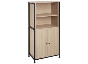 4061173243348 - tectake® Highboard Industrial Style 2 offene Fächer mit Deckplatte mit höhenverstellbaren Füßen 60 x 38 x 125 cm