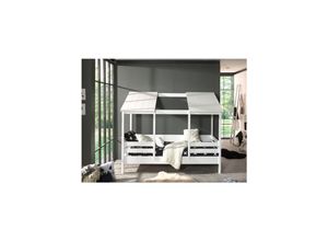 5420070231008 - VIPACK - Hausbett mit 90 x 200 cm Liegefläche offenes Dach in Weiß 5420070231008 - VIPACK - Hausbett mit 90 x 200 cm Liegefläche offenes Dach in Weiß