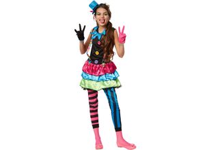 4260552089953 - tectake® Mädchenkostüm Crazy New Wave Clown