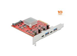 4043619890415 - DeLOCK USB-Controller PCIe x4> 2x USB 32 Gen 2 Typ-A + 2x USB-C