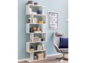 4250950286832 - Finebuy - Bücherregal FB51366 70 x 235 x 1905 cm weiß Standregal 6 Fächer Kleine Design Kommode Modernes Aktenregal Spanplatte freistehend 4250950286832 - Finebuy - Bücherregal FB51366 70 x 235 x 1905 cm weiß Standregal 6 Fächer Kleine Design Kommode Modernes Aktenregal Spanplatte freistehend