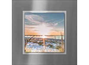 4019449472664 - PRO ART Aludibondbild ATTHEBEACH II (BHT 50x50x170 cm) BHT 50x50x170 cm bunt Alubild Metallbild