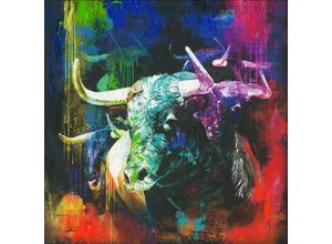 4019449488993 - Originalbild COLOURFULL BULL (BHT 40x40x4 cm) PRO ART