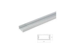 8435402530831 - Greenice - Profil Aluminium Für led -Streifen Doppelt - Diffusor Milchig x 2M (LLE-ALP014)