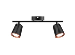 3800157686518 - V-tac - LED-Wandleuchten mit Doppelkopf - Schwarz - IP20 - 10W - 1080 Lumen - 3000K - Zwart