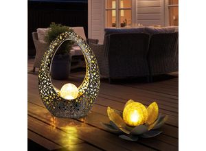 9007371498772 - - Solarlampe Lotosblüte Gartendeko led Außenlampe Gartenlampe Solardeko Bruchglas Metall 2er Set 9007371498772 - - Solarlampe Lotosblüte Gartendeko led Außenlampe Gartenlampe Solardeko Bruchglas Metall 2er Set