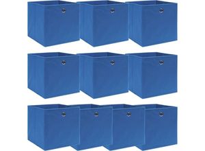 8719883891088 - Bonnevie - 10 Stk AufbewahrungsboxenWerkzeugaufbewahrung Blau 32×32×32 cm Stoff vidaXL