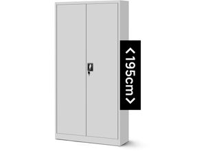 5902560331059 - Aktenschrank C001H Büroschrank Metallschrank Stahlschrank Werkzeugschrank Stahlblech Pulverbeschichtet Flügeltürschrank Abschließbar 195 cm x 90 cm x