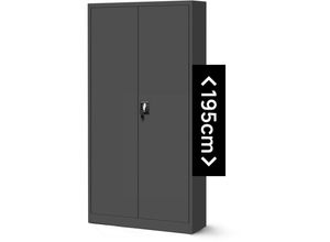 5902560333671 - Aktenschrank C001H Büroschrank Metallschrank Stahlschrank Werkzeugschrank Stahlblech Pulverbeschichtet Flügeltürschrank Abschließbar 195 cm x 90 cm x