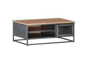 8720286066539 - Bonnevie - Couchtische Kaffeetisch Grau 90x50x35 cm Massivholz Akazie vidaXL