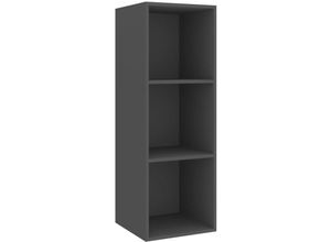 8720286353905 - Bonnevie - TV-Wandschrank TV-Schrank Grau 37x37x107 cm Holzwerkstoff vidaXL