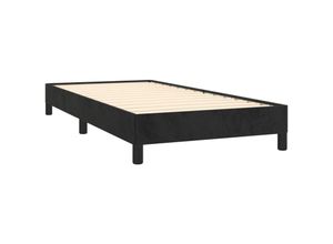 8720287170099 - Bonnevie - BettgestellSchlafzimmerbett Schwarz 100x200 cm Samt vidaXL