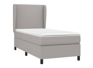 8720287416494 - Bonnevie - BoxspringbettSchlafzimmerbett mit Matratze Hellgrau 90x200 cm Stoff vidaXL