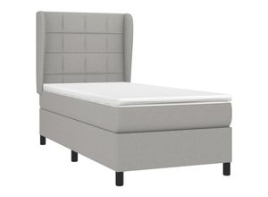 8720287418092 - Boxspringbett,Schlafzimmerbett mit Matratze Hellgrau 90x200 cm Stoff vidaXL 8720287418092 - Boxspringbett,Schlafzimmerbett mit Matratze Hellgrau 90x200 cm Stoff vidaXL