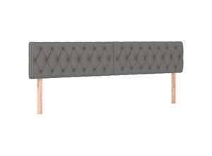 8720287152279 - Bonnevie - Kopfteile 2 Stk Betthaupt Dunkelgrau 100x7x78 88 cm Stoff vidaXL