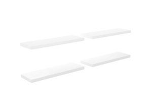 8720286073841 - Bonnevie - Schwebende Wandregale 4 Stk Wandboard Hochglanz-Weiß 80x235x38cm mdf vidaXL