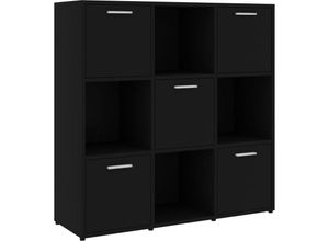 8720286017258 - Bonnevie - BücherregalStandregal Schwarz 90x30x90 cm Holzwerkstoff vidaXL