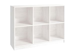 8720286772966 - Bonnevie - BücherregalStandregal Weiß 104x33x76 cm Massivholz Kiefer vidaXL