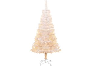 8720287021032 - vidaXL Künstlicher Weihnachtsbaum Schillernde Spitzen Weiß 120 cm PVC