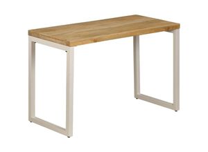 8718475741459 - Bonnevie - EsstischEsszimmertisch 115 x 55 x 76 cm Massivholz Mango und Stahl vidaXL