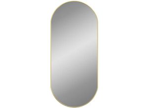 8720287165989 - Bonnevie - WandspiegelBadspiegel Golden 100x45 cm Oval vidaXL325643