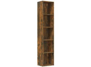 8720286954249 - Bonnevie - BücherregalStandregal Räuchereiche 40x30x189 cm Holzwerkstoff vidaXL