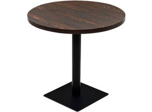 8718475583776 - Bistrotisch mdf und Stahl Rund 80×75 cm Dunkle Esche Vidaxl Braun 8718475583776 - Bistrotisch mdf und Stahl Rund 80×75 cm Dunkle Esche Vidaxl Braun
