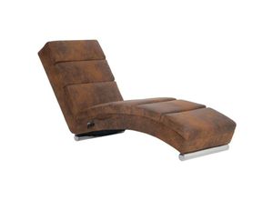 8719883569031 - Bonnevie - Massage Chaiselongue Braun Wildleder-Optik vidaXL39314