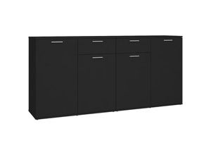 8720286459102 - Bonnevie - SideboardKommode Schwarz 160x36x75 cm Holzwerkstoff vidaXL