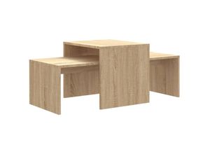 8720286017098 - Vidaxl - Couchtisch-Set Sonoma-Eiche 100x48x40 cm Holzwerkstoff Braun