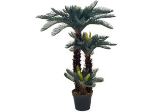 8719883553467 - Bonnevie - Künstliche Pflanze Cycas-Palme mit Topf Grün 125 cm vidaXL580605