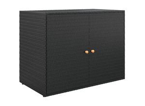 8720845670290 - Bonnevie - Gartenschrank Schwarz 100x555x80 cm Poly Rattan vidaXL209651