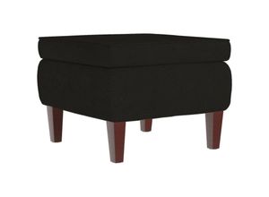 8720286428191 - Hocker mit Holzbeinen Schwarz Samt vidaXL575511