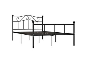 8719883893716 - Bonnevie - BettgestellSchlafzimmerbett Schwarz Metall 160×200 cm vidaXL