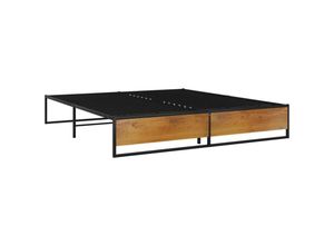 8720286162873 - Bonnevie - BettgestellSchlafzimmerbett Schwarz Metall 180x200 cm vidaXL