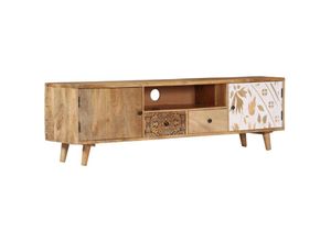 8719883571386 - Bonnevie - TV-SchrankTV-Möbel 140x30x40 cm Massivholz Mango vidaXL