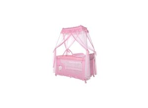 3800151993865 - Reisebett Magic Sleep 2 Ebenen Baldachin Mobile Wickelauflage faltbar pink