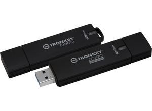 0740617288896 - KINGSTON USB-Stick IronKey D300 64GB USB-Sticks Gr 64 GB GB schwarz