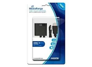 4260459612995 - Liderpapel - MediaRange MRCS167 hdmi vga (D-Sub) + 35mm Schwarz Videokabel-Adapter (MRCS167) (MRCS167)