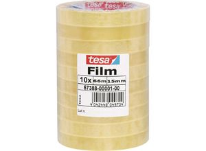 4042448049704 - Film standard - Transparentes Multifunktions-Klebeband für Heim- Schul- und Büroanwendungen - 66 m x 15 mm - 10er Pack - transparent - Tesa