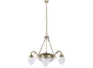 5998250386331 - Licht-erlebnisse - Rabalux 8633 Pendelleuchte Annabella aus Metall Glas bronzefarben Ø70cm H60cm