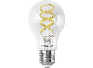 4058075777859 - Smart+ wifi LED-Lampe Weißglas 48W 470lm klassische Glühlampenform mit E27-Sockel regulierbares Farblicht & Weißlicht dimmbar steuerbar per