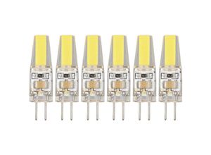 7403279495028 - Eosnow 6 Pcs 220 V 6 W G4 LED Ampoules 500LM COB Lampe 360 ​​Degrés Déclairage Dissipateur de Chaleur Silicone Anti-éblouissement pour La Maison